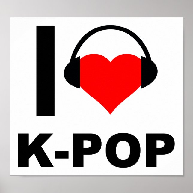 I Heart K-Pop Funny Poster (Front)