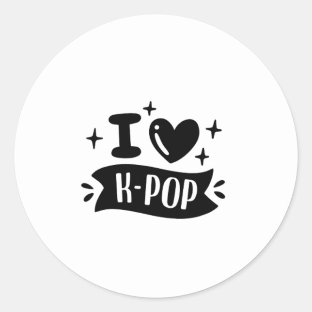 I Heart K-Pop Sticker (Front)