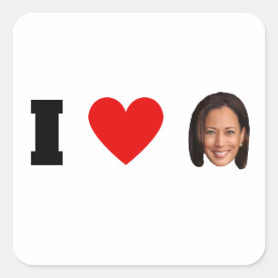 I Heart Kamala Harris  Square Sticker