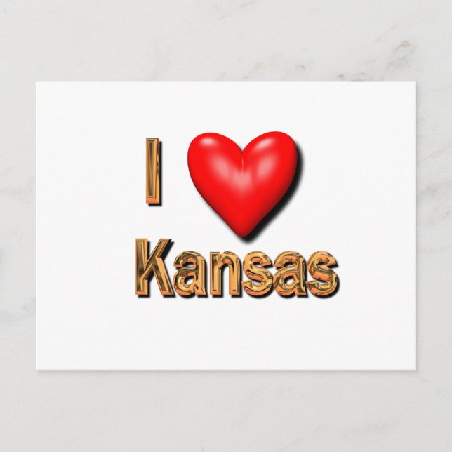 I Heart Kansas Postcard (Front)