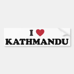 I Heart kathmandu Nepal Bumper Sticker