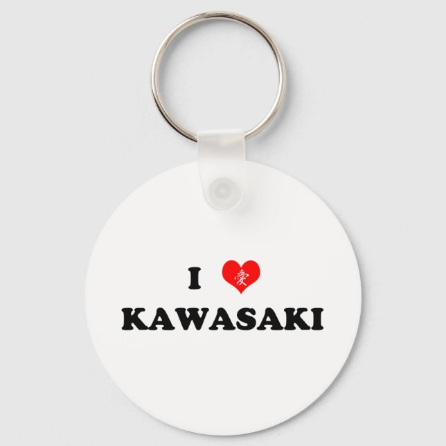 I Heart Kawasaki Keychain (Front)