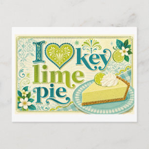 "I [Heart] Key Lime Pie" Postcard
