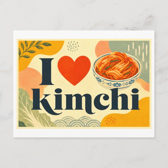 "I [Heart] Kimchi" Postcard (Front)