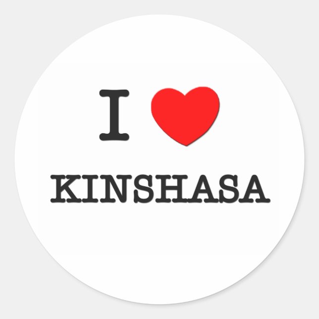 I Heart KINSHASA Classic Round Sticker (Front)
