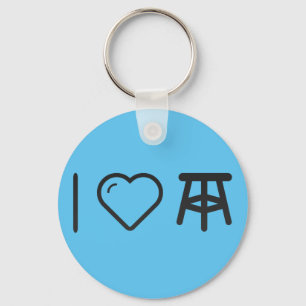 I Heart Kitchen Stools Key Ring
