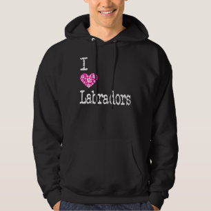 I Heart Labradors Love Labrador Dog Breeds Fitted Hoodie