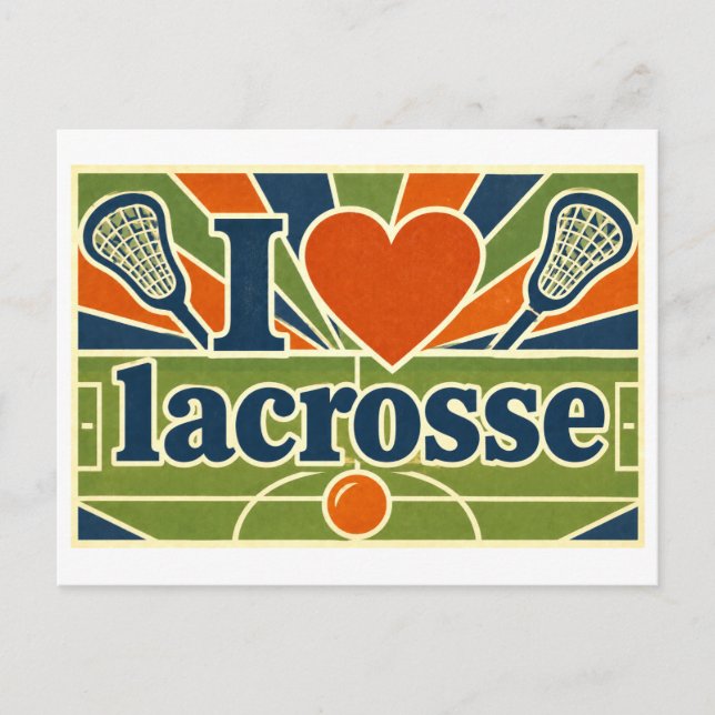 "I [Heart] Lacrosse" Postcard (Front)