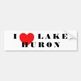 I heart lake Huron Bumper Sticker