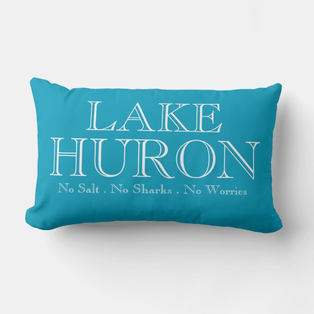 I heart LAKE HURON Lumbar Cushion (Front)