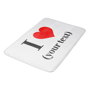 I HEART! Large Bath Mat - Custom