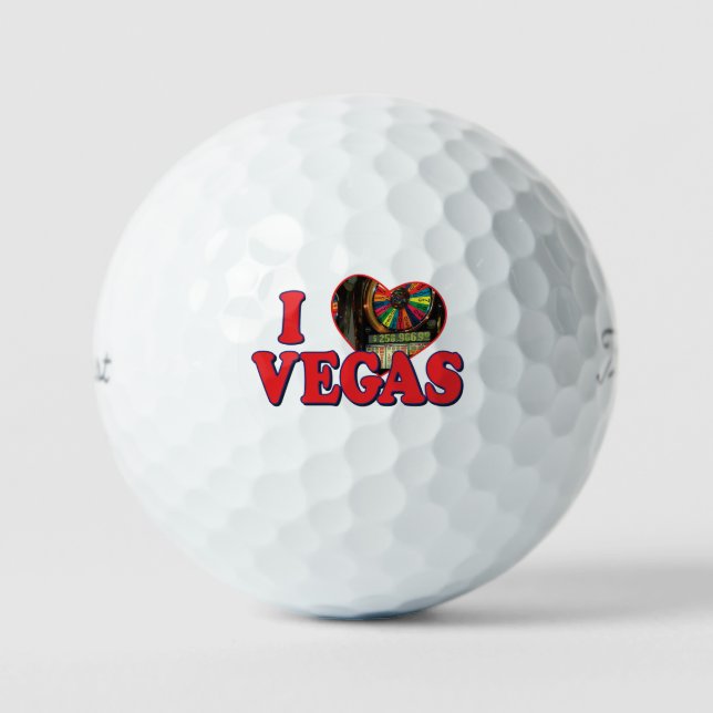 I heart Las Vegas Slots Golf Balls (Front)