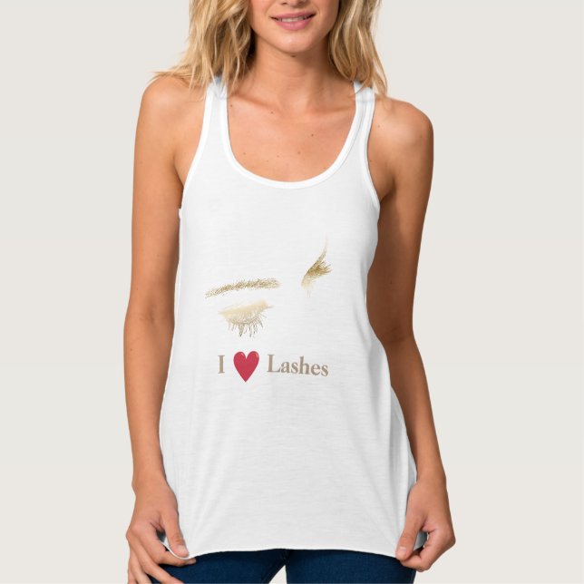 I Heart Lashes Singlet (Front)