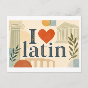 "I [Heart] Latin" Postcard
