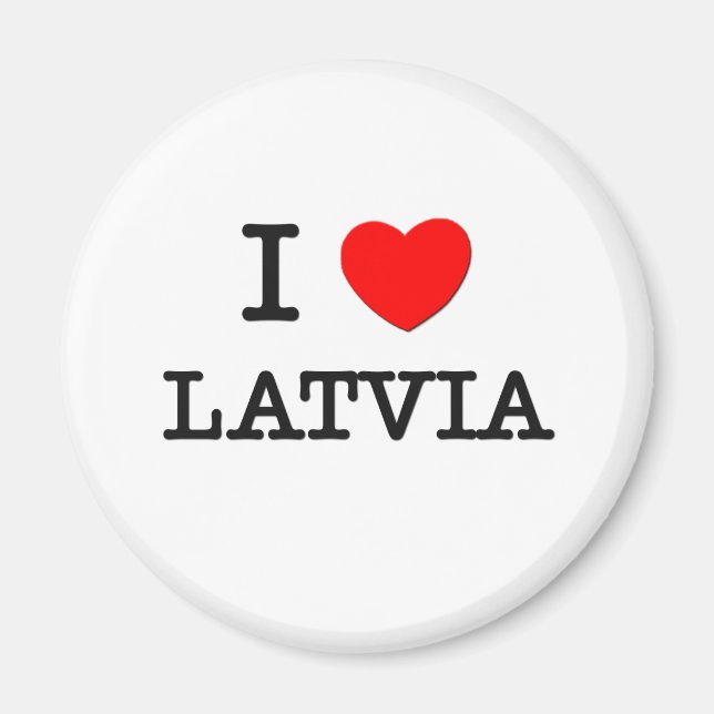 I HEART LATVIA MAGNET (Front)