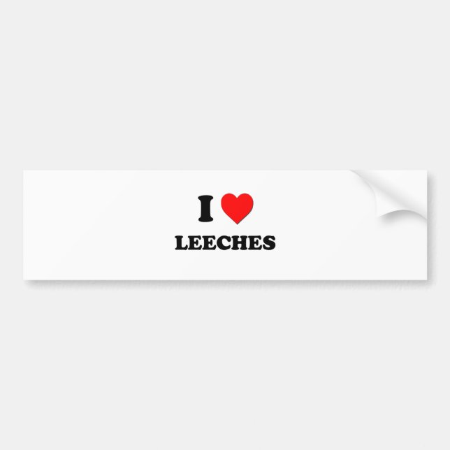 I Heart Leeches Bumper Sticker (Front)