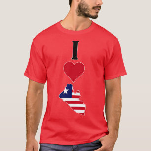 I Heart Liberia Vertical I Love Liberian National T-Shirt
