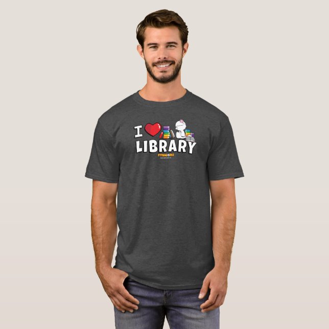 I Heart Library Men's Shirt (Front Full)