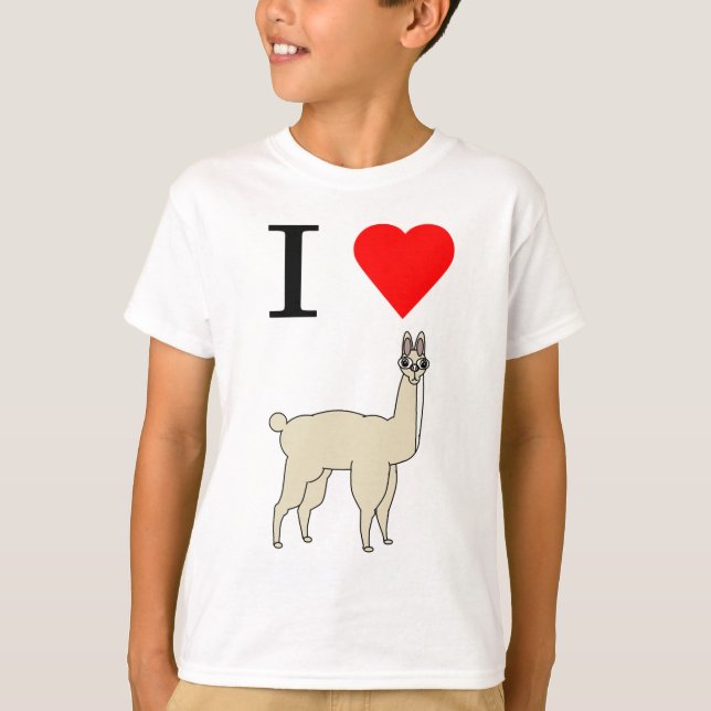 i heart llama T-Shirt (Front)