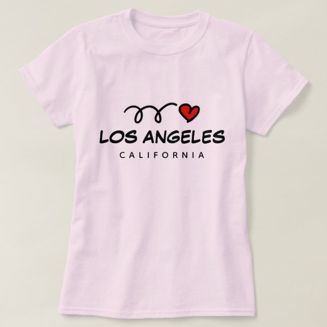 I heart Los Angeles California t shirt for women (Design Front)