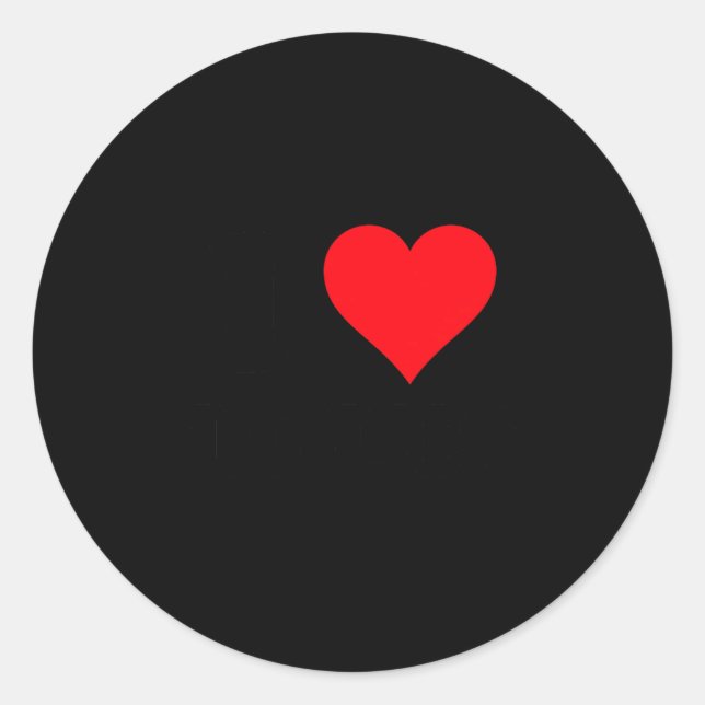 I Heart Louis First Name I Love D Stuff Premium Tr Classic Round Sticker (Front)