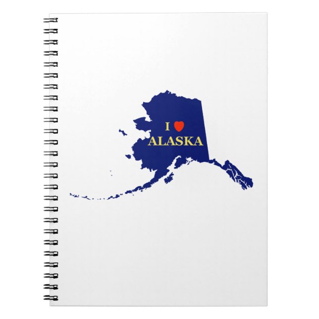 I Heart (Love) Alaska Spiral Notebook (Front)
