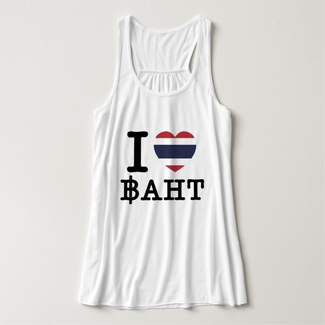 I Heart (Love) Baht Singlet (Design Front)