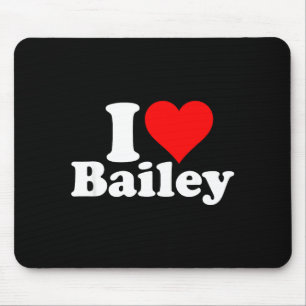 I Heart Love Bailey Mouse Pad