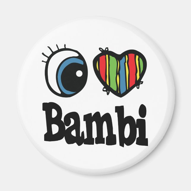 I Heart (Love) Bambi Magnet (Front)