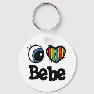 I Heart (Love) Bebe Key Ring