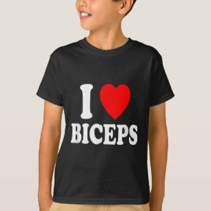 I Heart (love) Biceps Gym Muscles Lifting Arms Fle T-Shirt