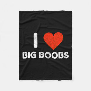 I Heart Love Big Vintage Distress Fleece Blanket