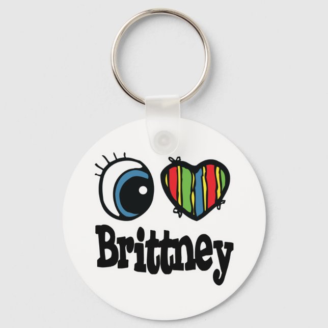 I Heart (Love) Brittney Key Ring (Front)