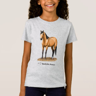 I Heart (Love) Buckskin Horses T-Shirt