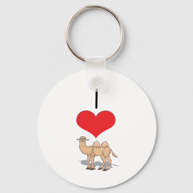 I Heart (Love) Camels Key Ring (Front)