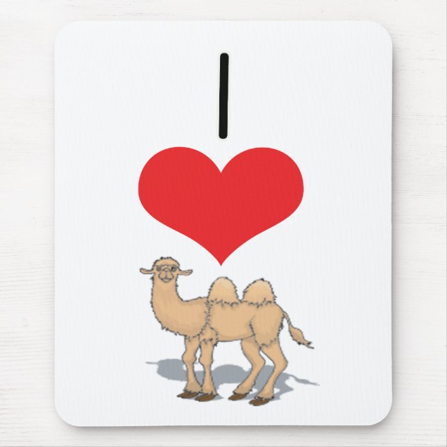 I Heart (Love) Camels Mouse Pad (Front)