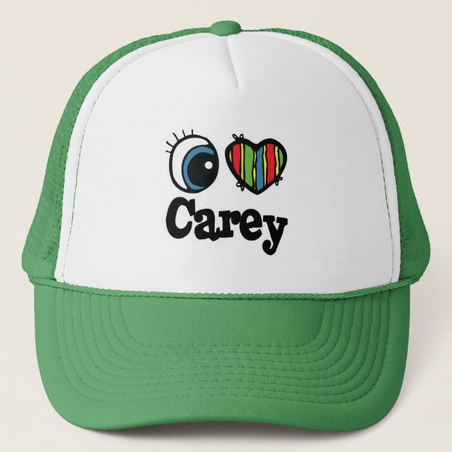I Heart (Love) Carey Trucker Hat (Front)