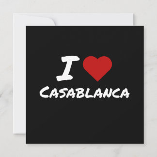 I Heart love Casablanca city Morocco Invitation