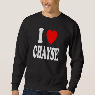 I Heart (Love) Chayse Cute Matching Couple Spouse Sweatshirt