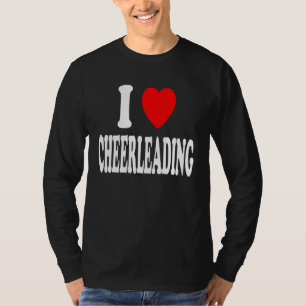 I Heart (Love) Cheerleading Highschool College Spo T-Shirt