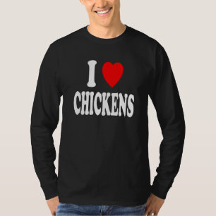 I Heart (Love) Chickens Farm Country Southern Prem T-Shirt