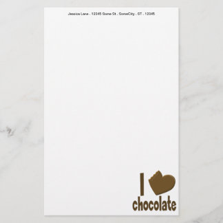 I Heart Love Chocolate Stationery