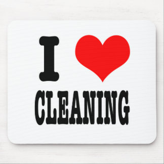 I HEART (LOVE) CLEANING MOUSE PAD