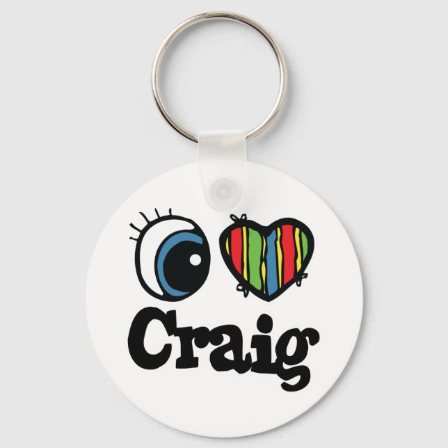 I Heart (Love) Craig Key Ring (Front)