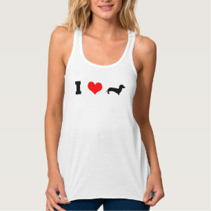 I Heart (love) Dachshunds Singlet