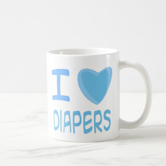 I Heart (Love) diapers Coffee Mug (Right)