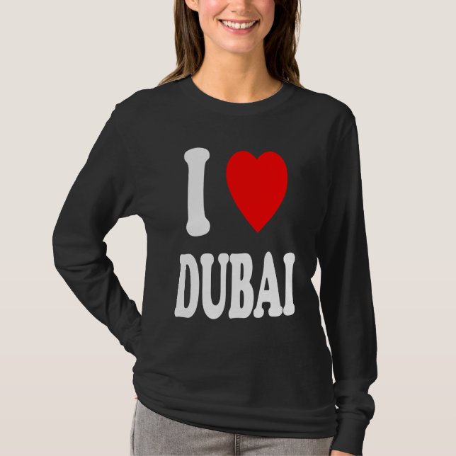 I Heart Love Dubai Travel Vacation Tourism Home T-Shirt (Front)