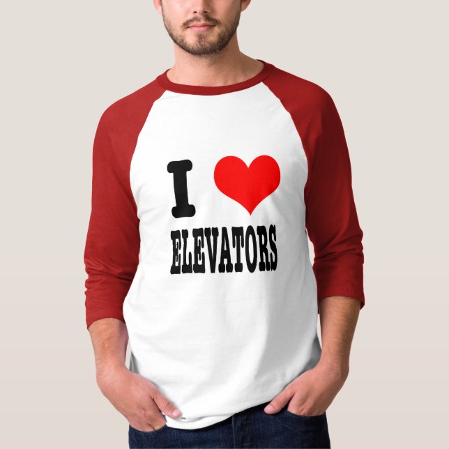 I HEART (LOVE) ELEVATORS T-Shirt (Front)
