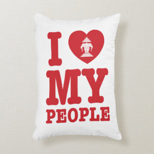 I Heart (Love) Erawan My Lao People Decorative Cushion