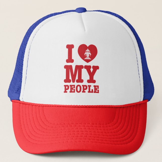 I Heart (Love) Erawan My Lao People Trucker Hat (Front)